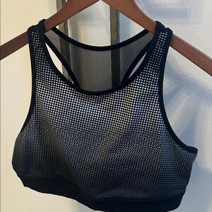 GAP Black and Gray Mesh Sports Bra